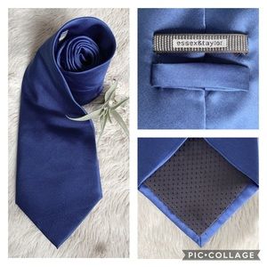 Solid blue tie